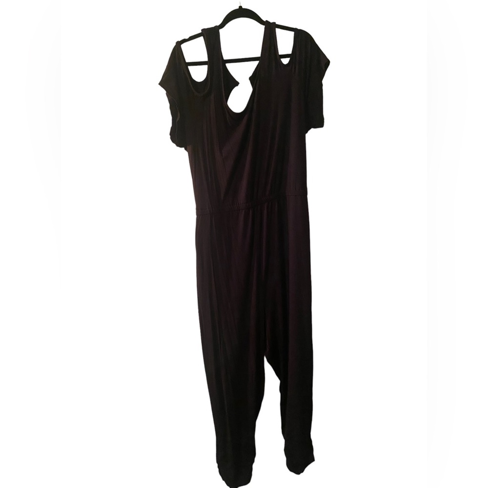 Torrid Black Knit Cold Shoulder Jumpsuit Size 4